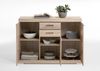 FMD Möbel - BRISTOL 3 - Kommode m. 3 Türen u. 2 SK - melaminharzbeschichtete Spanplatte - Eiche Nb - 120 x 89,9 x 34,9cm Bild 2