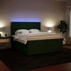 vidaXL Boxspringbett mit Matratze Dunkelgrün 200x200 cm Samt 3293299 Bild 4