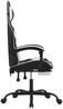 vidaXL Gaming-Stuhl mit Fußstütze Schwarz und Weiß Kunstleder 3143883 Bild 4