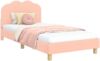 vidaXL Kinderbettgestell mit Kopfteil Rosa 90 x 190 cm Bouclé 42010974 Bild 2