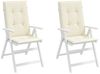 vidaXL Gartenstuhlauflagen für Hochlehner 2Stk. Creme 120x50x3cm Stoff 43181 Bild 4