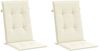 vidaXL Gartenstuhlauflagen für Hochlehner 2Stk. Creme 120x50x3cm Stoff 43181 Bild 3