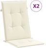 vidaXL Gartenstuhlauflagen für Hochlehner 2Stk. Creme 120x50x3cm Stoff 43181 Bild 2