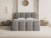 GRAINGOLD Rivon Doppelbett 160x200, Boxspringbett, zwei Bettkästen, mit Kopfteil, Modern Stil, Bouclé-Stoff, Grau Bild 4