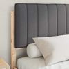 vidaXL Bettgestell mit gepolstertem Kopfteil Dunkelgrau 140 x 200 cm 878045 Bild 3
