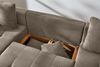 Wohnlandschaft U-Form Sofa groß Schlaffunktion Couch Bettkasten Cord Braun Taupe Bild 4