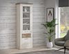 FORTE Duro Vitrine, Holzwerkstoff, Weiß/Beige/Braun, 71,4 x 212 x 41,3 cm Bild 2