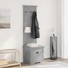 vidaXL Flurschrank mit Haken BODO Grau 50x40x157 cm 4016874 Bild 3