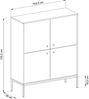 AX LIVING Große Kommode Domiti MK104 104 cm Modern in Dunkelblau Bild 5