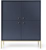 AX LIVING Große Kommode Domiti MK104 104 cm Modern in Dunkelblau Bild 4