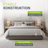 Juskys Polsterbett Salerno mit Matratze 180 x 200 cm – Cord Taupe, modernes Bett mit Kopf- & Fußteil, stabilem Holz- & Metallrahmen, Lattenrost, 500 kg Tragkraft Bild 4
