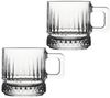 Pasabahce Elysia 2er-Gläser Set mit Henkel Teeglas Kaffeeglas 310 ml Transparent Bild 2