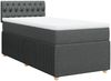 vidaXL Boxspringbett mit Matratze Dunkelgrau 90x200 cm Stoff 3289647 Bild 2