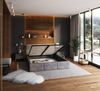 FDM Polsterbett Bettrahmen Bettgestell 90x200, 120x200, 140x200, 160x200, 180x200cm (MADE IN EU - mit hochwertigem Velours Bezug, Bettrahmen, Bett, Optional mit Matratze bestellbar, mit großen gepolsterten Kopfteil, mit Bettkasten zum aufklappen), Meta... Bild 3