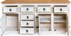 Sideboard, 3 Türen, 7 Schubladen - Natur, Weiß - 174 x 44 x 84 cm Bild 3