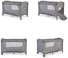 Cangaroo Reisebett Skyglow Laufstall 2 Räder mit Bremsen Matratze Seiteneingang grau Bild 3
