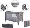 Cangaroo Reisebett Skyglow Laufstall 2 Räder mit Bremsen Matratze Seiteneingang grau Bild 2
