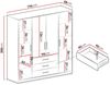 Kleiderschrank Bado II, mit Frontspiegel, Farbe: Blau / Blau + Gold Bild 4