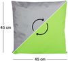 JACK Kissenbezüge JACK 2er Set Wende Outdoor Kissenhülle 2-farbig 45x45cm Wasserfest, (2 Stück), robust und strapazierfähig, Wasserabweisend, für Innen & Außen Bild 3