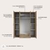Kleiderschrank >Karl< in Eiche Sonoma - 159x196x54cm (BxHxT) Bild 4