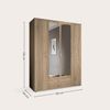 Kleiderschrank >Karl< in Eiche Sonoma - 159x196x54cm (BxHxT) Bild 3