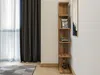 Vente-unique - DELORY Bookcase Holz, Platte SchwarzBeige - B 22 cm x H 150 cm x L 50 cm Bild 4