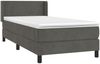 vidaXL Boxspringbett mit Matratze Dunkelgrau 90x190 cm Samt 3130812 Bild 3