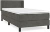 vidaXL Boxspringbett mit Matratze Dunkelgrau 90x190 cm Samt 3130812 Bild 2
