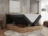 Boxspringbett mit Kopfteil und Topper, Polsterbett - ALBERO 2 - 200 x 200 cm - Schwarz Kunstleder - H4 Bild 3