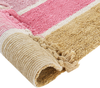Kinderteppich Baumwolle beige rosa 140 x 200 cm Regenbogenmuster Kurzflor TATARLI Bild 5