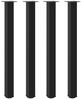 vidaXL Bartischbeine 4 Stk. Schwarz 110-112 cm Stahl 4012480 Bild 2