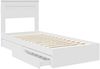 vidaXL Aufbewahrungsbett mit Kopfteil Weiß 75 x 190 cm Holzwerkstoff 3409948 Bild 5