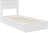 vidaXL Aufbewahrungsbett mit Kopfteil Weiß 75 x 190 cm Holzwerkstoff 3409948 Bild 4