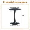 Runder Beistelltisch 60 x 60 x H 72 cm, MDF in schwarzer Marmor-Optik mit Metallfuß Bild 5