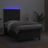 vidaXL Polsterbett mit Matratze & LED Schwarz 80x200 cm Kunstleder [3135909] Bild 4
