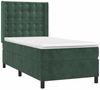 vidaXL Boxspringbett mit Matratze Dunkelgrün 90x190 cm Samt 3132894 Bild 3