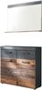 Garderobenset Indy 2-teilig in Used Wood und Matera grau 90 cm Bild 2