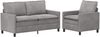 vidaXL Sofa Set 2 pcs Hellgrau Samt 3417067 Bild 2