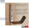 SO-TECH® Kleiderhaken Loxten 60 x 20 x 45 mm oder 142 x 20 x 45 mm Edelstahl, (10-St), verschiedene Farben Garderobenhaken Wandhaken bunt Bild 3