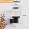 Nettlife Außen-Wandleuchte Schwarz für Innen & Außen Garten E27 Fassung max. 40W, ohne Leuchtmittel, für Terrasse Balkon Hauswand Garten Bild 3
