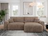 MKS Meble 'Nelson' Ecksofa mit Schlaffunktion und Bettkasten, L-form, Braun, Cord Bild 2