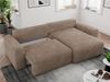 MKS Meble 'Nelson' Ecksofa mit Schlaffunktion und Bettkasten, L-form, Braun, Cord Bild 4