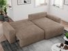 MKS Meble 'Nelson' Ecksofa mit Schlaffunktion und Bettkasten, L-form, Braun, Cord Bild 3