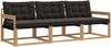 vidaXL Outdoor-Sofagarnitur mit Kissen 3 pcs Weiß und Schwarz 3388366 Bild 2