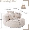 1-Sitzer Sitzsack-Sessel B 108 x T 108 x H 52 cm aus Cord in Beige Bild 5