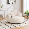 1-Sitzer Sitzsack-Sessel B 108 x T 108 x H 52 cm aus Cord in Beige Bild 4