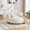 1-Sitzer Sitzsack-Sessel B 108 x T 108 x H 52 cm aus Cord in Beige Bild 2