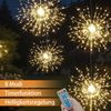 Salcar LED Solarleuchte 4er Solarleuchte Feuerwerk Lichterkette Solarlichter 2 Lademodi USB & Solar /3 Helligkeitsstufen/8 Leuchtmodi/Timerfunktion Bild 3