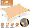 Sonnensegel Wasserdicht 3x4m mit Solar Lichterkette UV Schutz Terrasse Garten Bild 2