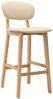 vidaXL Barhocker 2 Stk. Creme Stoff [289369] Bild 2